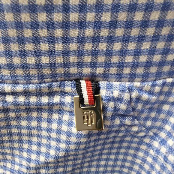 Tommy Hilfiger Blue Gingham Checkered Shorts - Picture 3 of 4